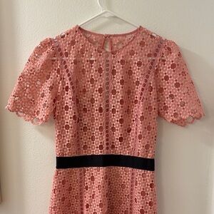Sandro Coral Lace Dress